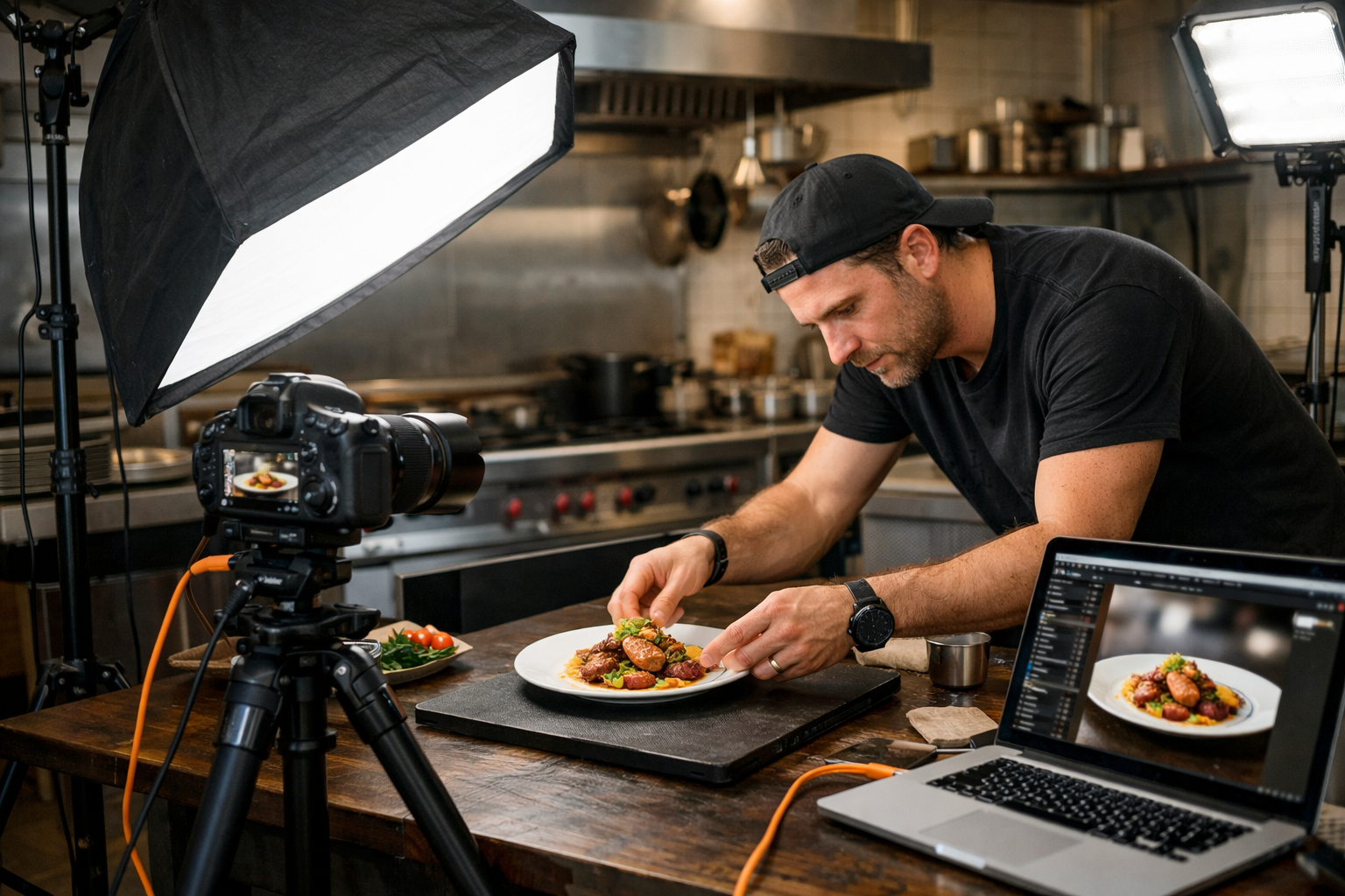 Sürekli ışık kurulumu ve tabak hazırlığı